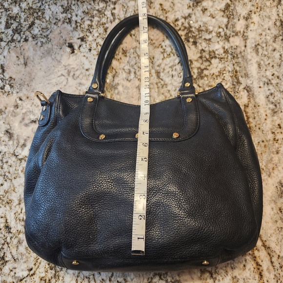 Tory Burch Amanda Purse, Shoulder Bag, Satchel, Black Leather, Classic Hobo EUC - Picture 12 of 16